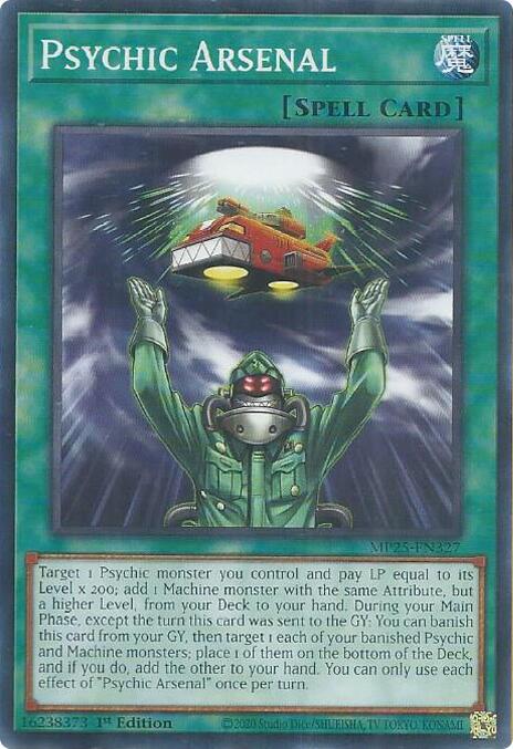 Psychic Arsenal MP25-EN327 card from 2025 Mega-Pack