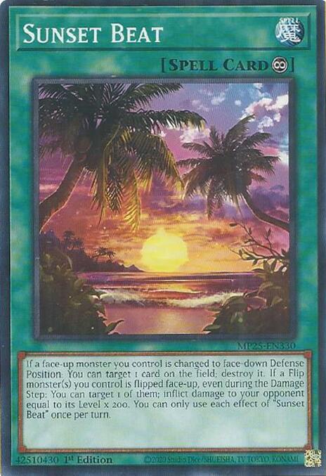 Sunset Beat MP25-EN330 card from 2025 Mega-Pack
