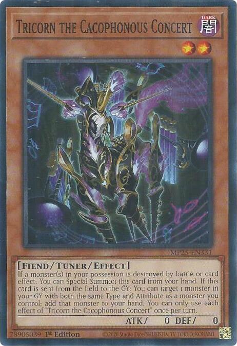Tricorn the Cacophonous Concert MP25-EN331 card from 2025 Mega-Pack