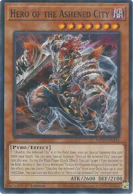 Hero of the Ashened City MP25-EN334 card from 2025 Mega-Pack