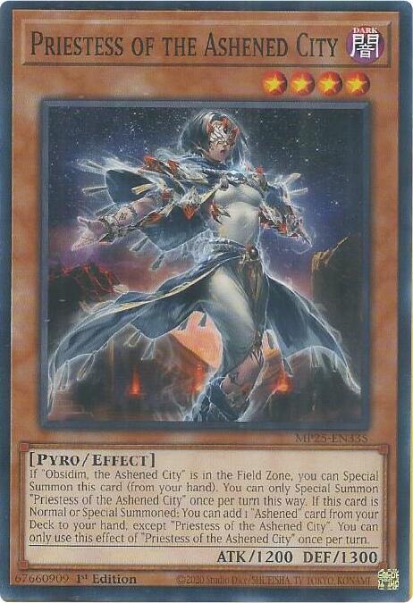 Priestess of the Ashened City MP25-EN335 card from 2025 Mega-Pack