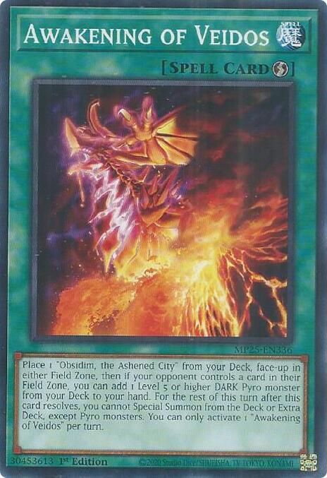 Awakening of Veidos MP25-EN336 card from 2025 Mega-Pack