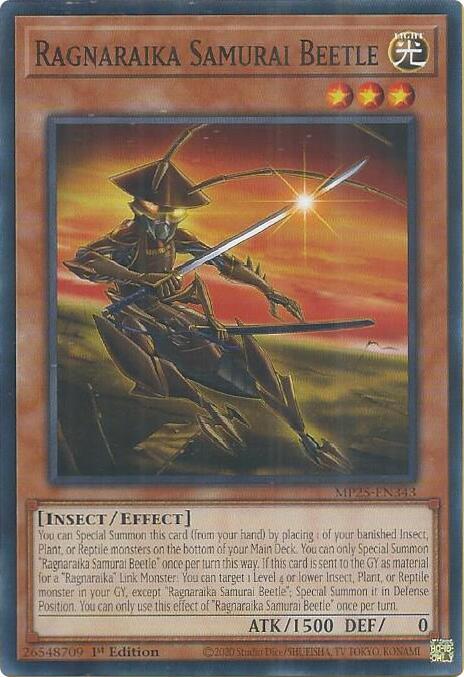 Ragnaraika Samurai Beetle MP25-EN343 card from 2025 Mega-Pack