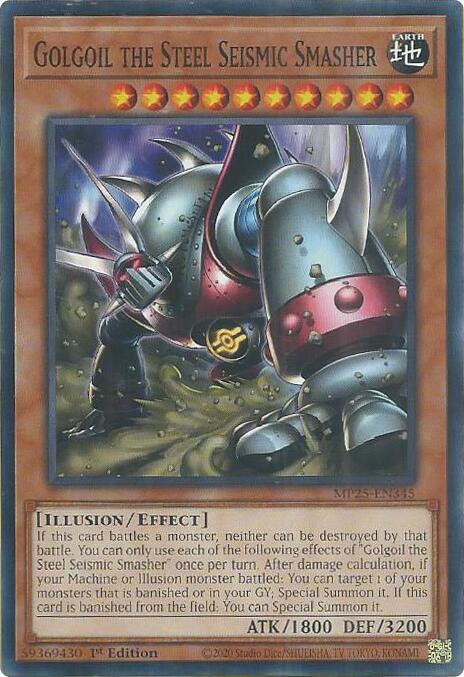 Golgoil the Steel Seismic Smasher MP25-EN345 card from 2025 Mega-Pack