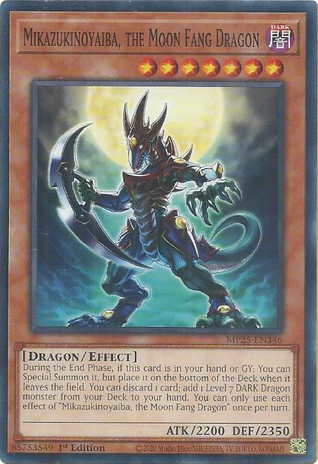 Mikazukinoyaiba, the Moon Fang Dragon MP25-EN346 card from 2025 Mega-Pack