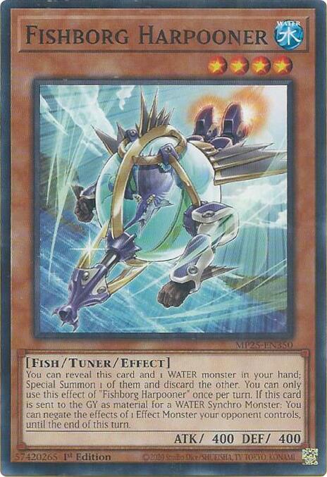 Fishborg Harpooner MP25-EN350 card from 2025 Mega-Pack