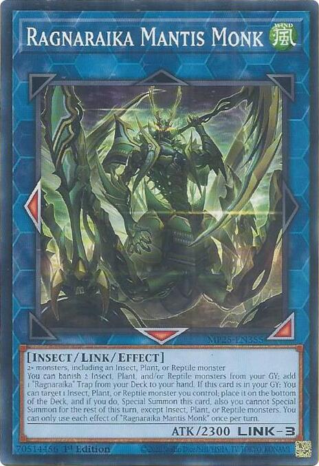 Ragnaraika Mantis Monk MP25-EN355 card from 2025 Mega-Pack