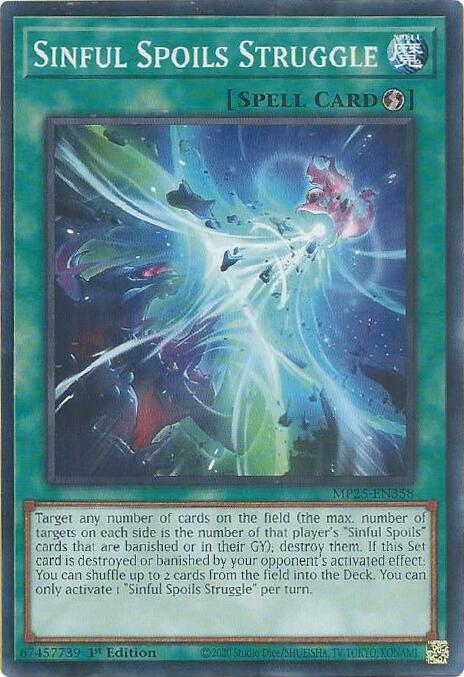 Sinful Spoils Struggle MP25-EN358 card from 2025 Mega-Pack