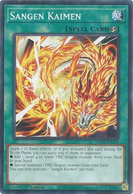 Sangen Kaimen MP25-EN359 card from 2025 Mega-Pack