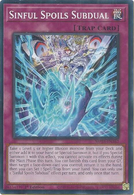 Sinful Spoils Subdual MP25-EN362 card from 2025 Mega-Pack