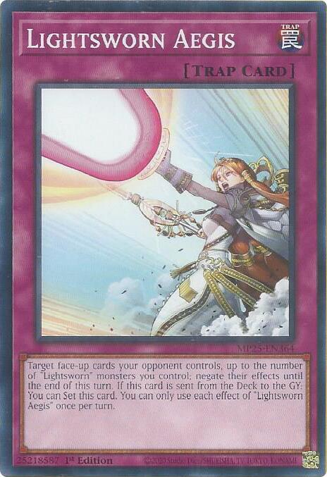 Lightsworn Aegis MP25-EN364 card from 2025 Mega-Pack