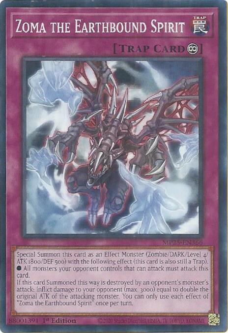 Zoma the Earthbound Spirit MP25-EN366 card from 2025 Mega-Pack