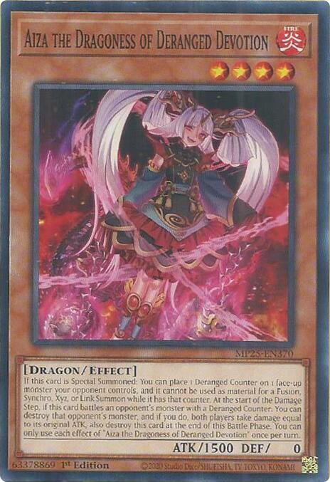 Aiza the Dragoness of Deranged Devotion MP25-EN370 card from 2025 Mega-Pack
