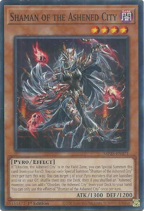 Shaman of the Ashened City MP25-EN371 card from 2025 Mega-Pack