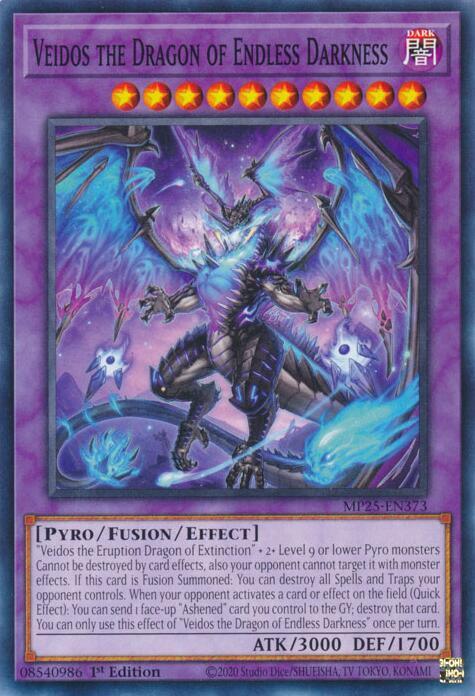 Veidos the Dragon of Endless Darkness MP25-EN373 card from 2025 Mega-Pack