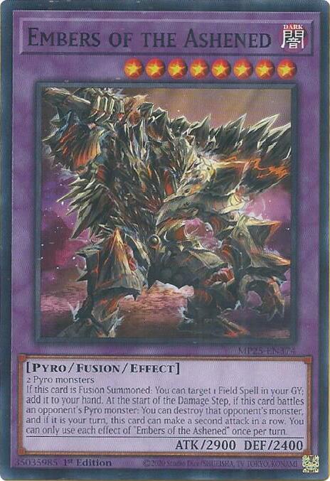 Embers of the Ashened MP25-EN374 card from 2025 Mega-Pack