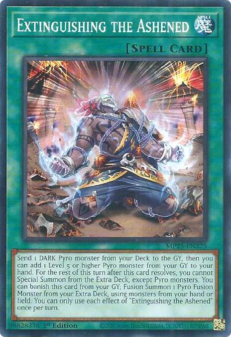 Extinguishing the Ashened MP25-EN375 card from 2025 Mega-Pack