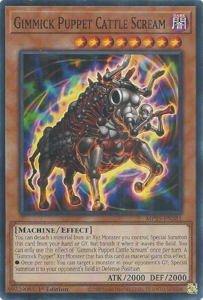 Gimmick Puppet Cattle Scream MP25-EN381 card from 2025 Mega-Pack