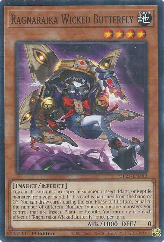 Ragnaraika Wicked Butterfly MP25-EN382 card from 2025 Mega-Pack