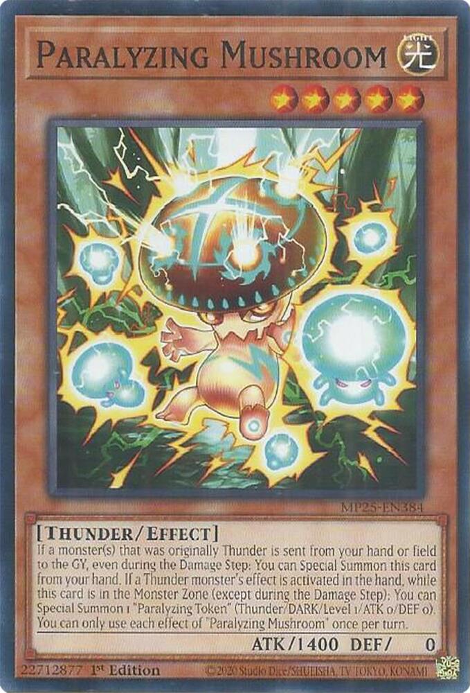Paralyzing Mushroom MP25-EN384 card from 2025 Mega-Pack