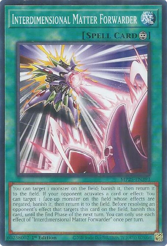 Interdimensional Matter Forwarder MP25-EN393 card from 2025 Mega-Pack