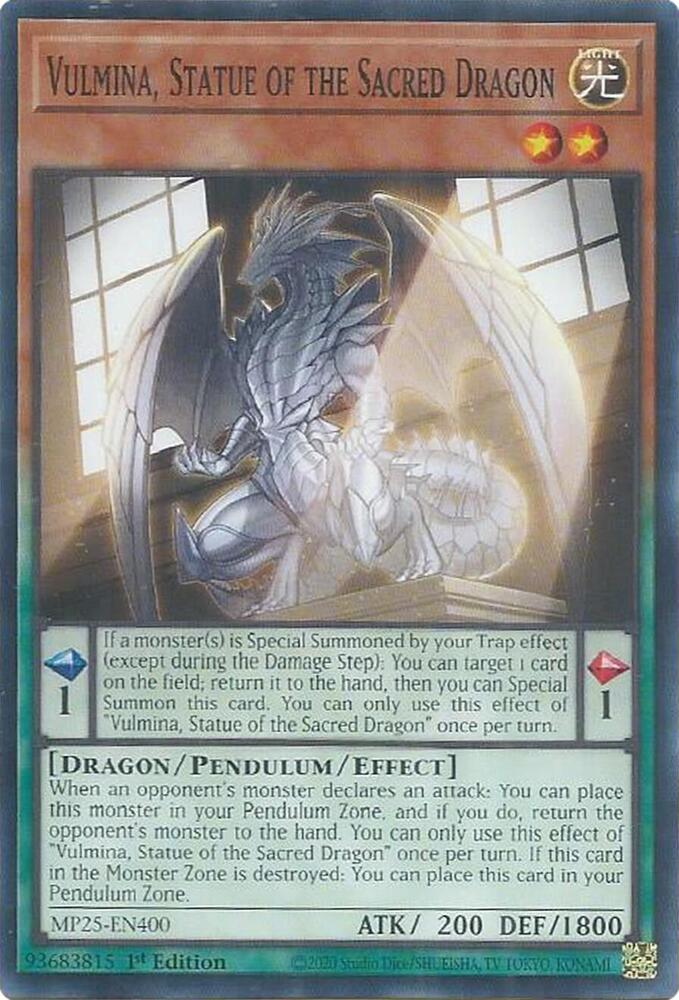 Vulmina, Statue of the Sacred Dragon MP25-EN400 card from 2025 Mega-Pack