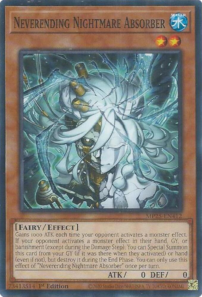 Neverending Nightmare Absorber MP25-EN412 card from 2025 Mega-Pack