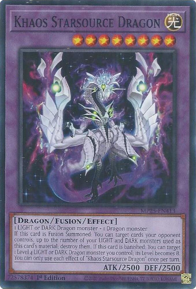 Khaos Starsource Dragon MP25-EN413 card from 2025 Mega-Pack