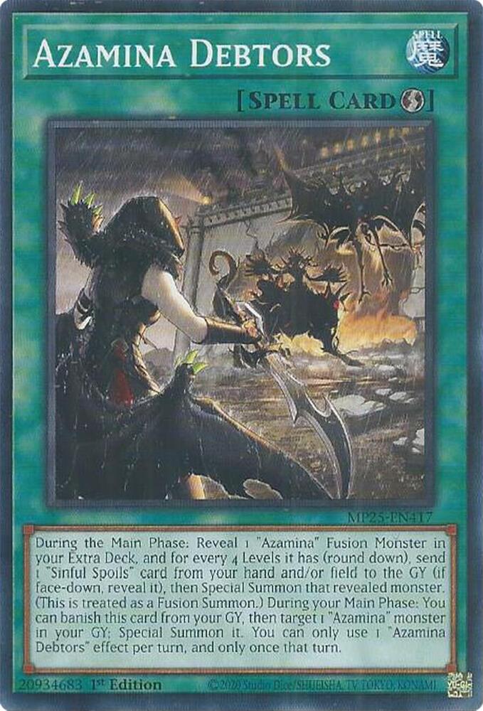 Azamina Debtors MP25-EN417 card from 2025 Mega-Pack