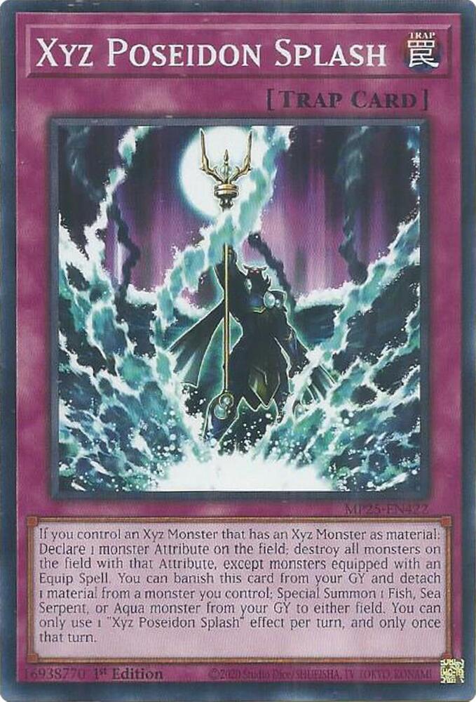 Xyz Poseidon Splash MP25-EN422 card from 2025 Mega-Pack