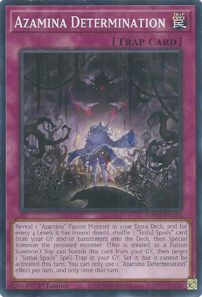 Azamina Determination MP25-EN426 card from 2025 Mega-Pack