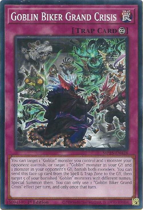 Goblin Biker Grand Crisis MP25-EN428 card from 2025 Mega-Pack