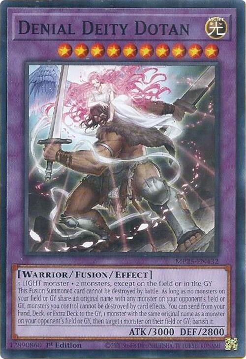 Denial Deity Dotan MP25-EN432 card from 2025 Mega-Pack