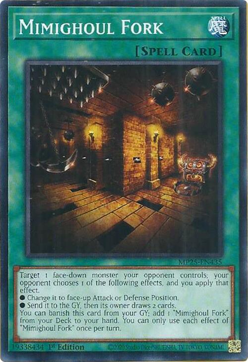 Mimighoul Fork MP25-EN435 card from 2025 Mega-Pack