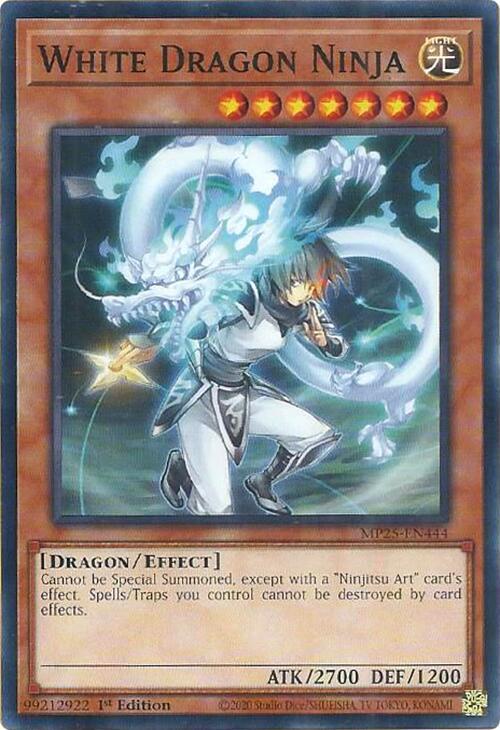 White Dragon Ninja MP25-EN444 card from 2025 Mega-Pack