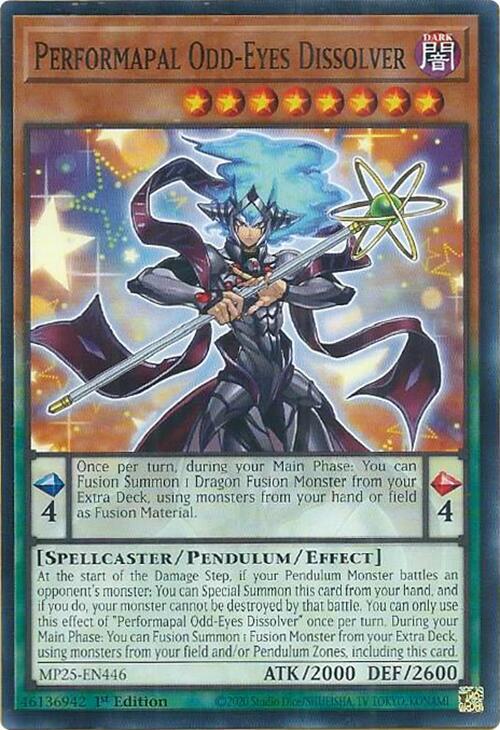 Performapal Odd-Eyes Dissolver MP25-EN446 card from 2025 Mega-Pack