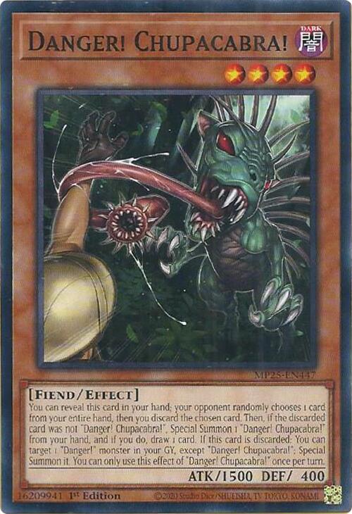 Danger! Chupacabra! MP25-EN447 card from 2025 Mega-Pack