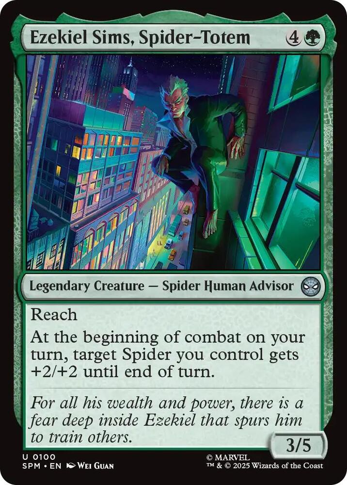 Ezekiel Sims, Spider-Totem 100 card from Marvel's Spider-Man