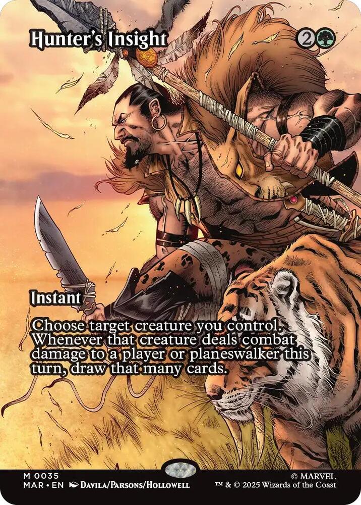 Hunter's Insight (Borderless) 35 card from Marvel Universe Eternal-Legal