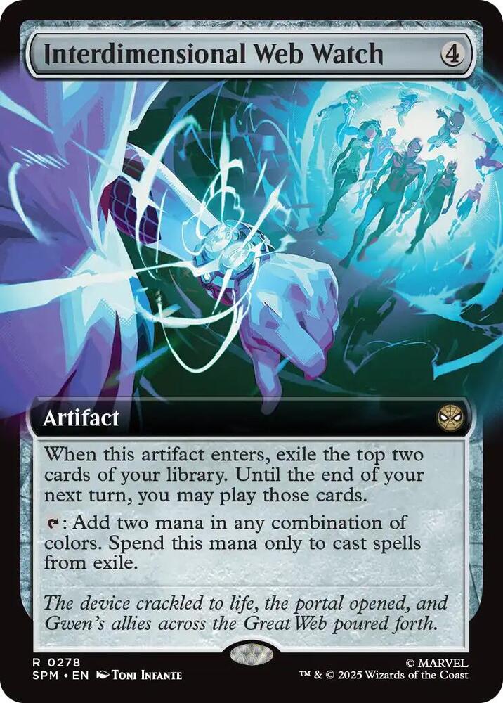 Interdimensional Web Watch (Extended Art) 278 card from Marvel's Spider-Man