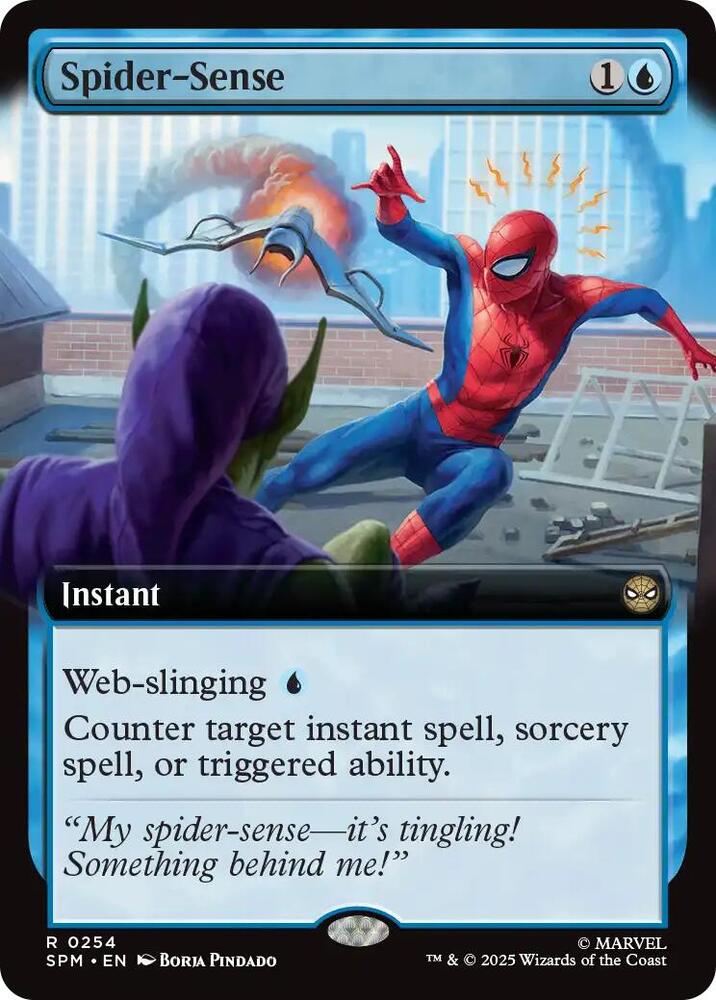 Spider-Sense (Extended Art) 254 card from Marvel's Spider-Man