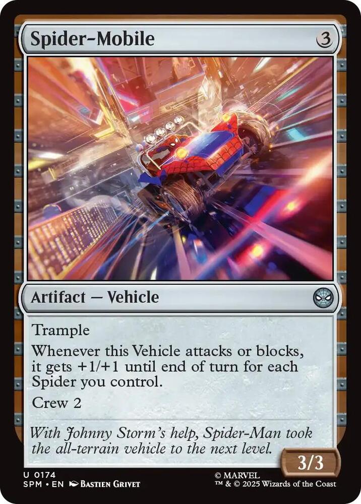 Spider-Mobile 174 card from Marvel's Spider-Man
