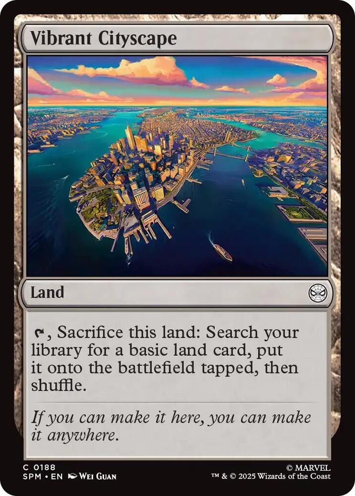 Vibrant Cityscape 188 card from Marvel's Spider-Man