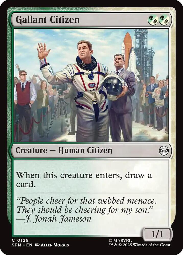 Gallant Citizen 129 card from Marvel's Spider-Man