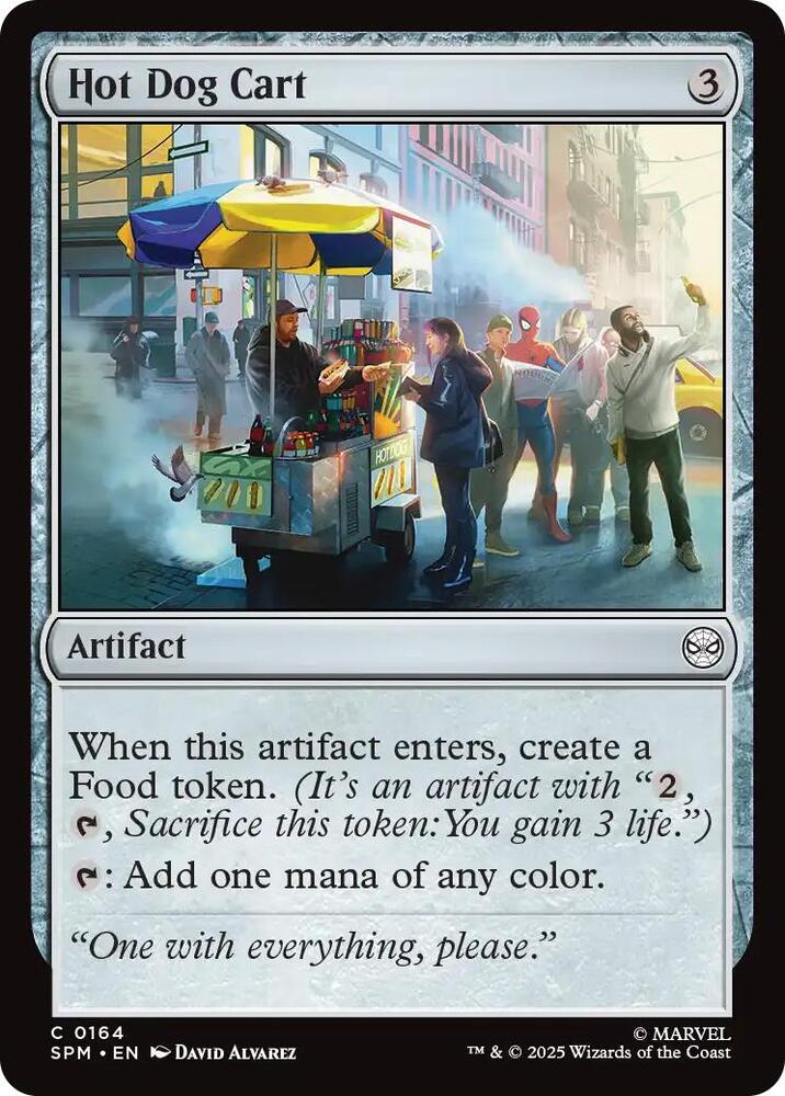 Hot Dog Cart 164 card from Marvel's Spider-Man
