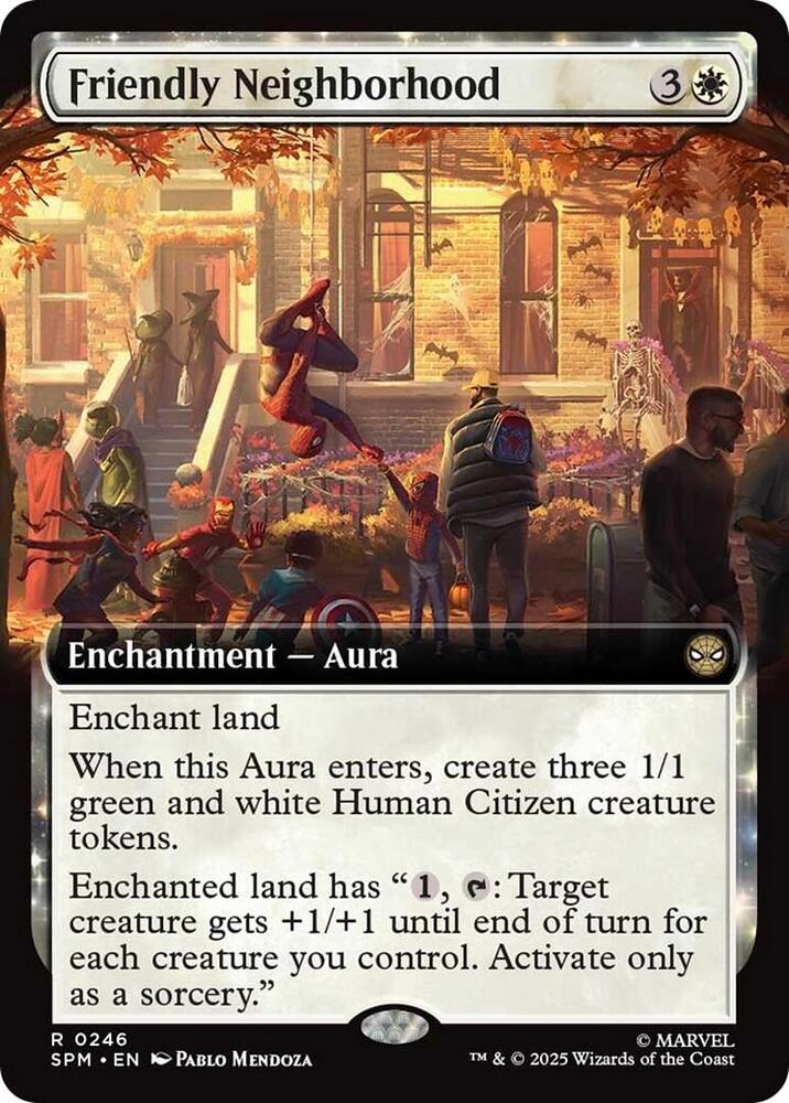 Friendly Neighborhood (Extended Art) 246 card from Marvel's Spider-Man