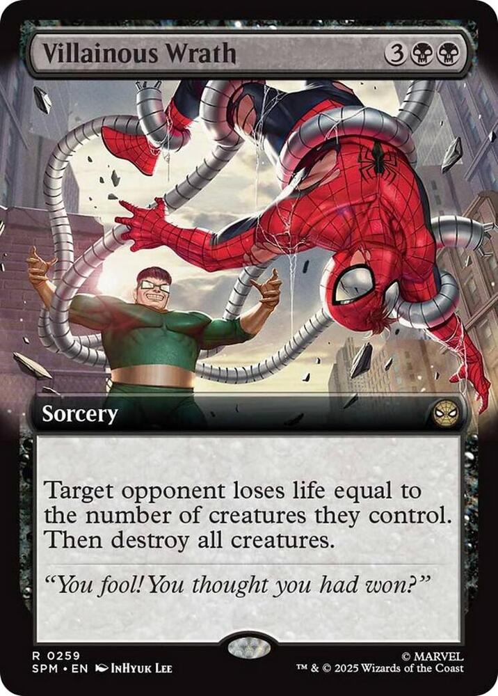 Villainous Wrath (Extended Art) 259 card from Marvel's Spider-Man