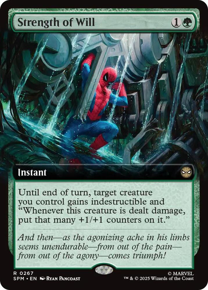 Strength of Will (Extended Art) 267 card from Marvel's Spider-Man