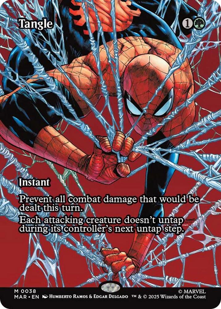 Tangle (Borderless) 38 card from Marvel Universe Eternal-Legal