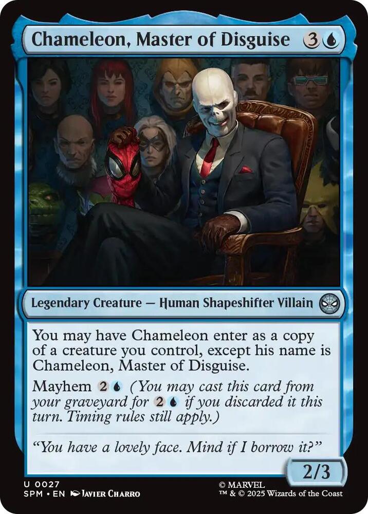 Chameleon, Master of Disguise 27 card from Marvel's Spider-Man